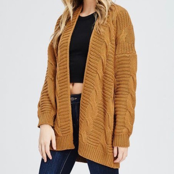 lara fashion Sweaters - Lightly worn Lara fashion cognac sweater cardigan